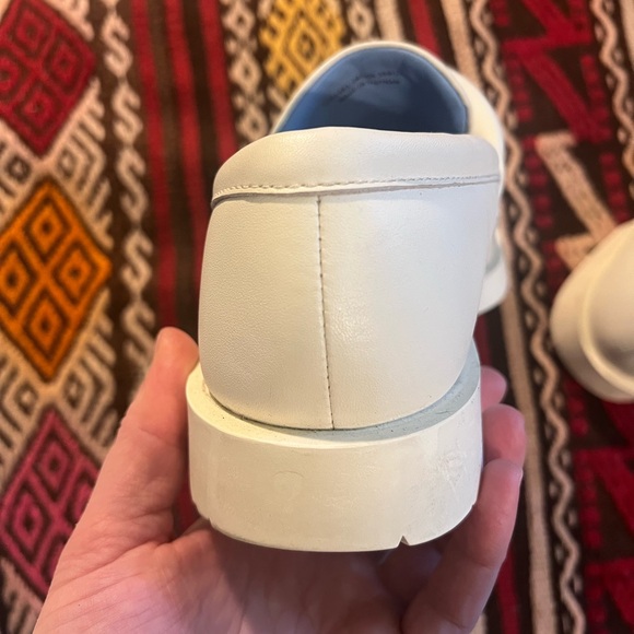 Camper Lab White Leather Slip-On Loafers with Flat Rubber Sole - Picture 5 of 7